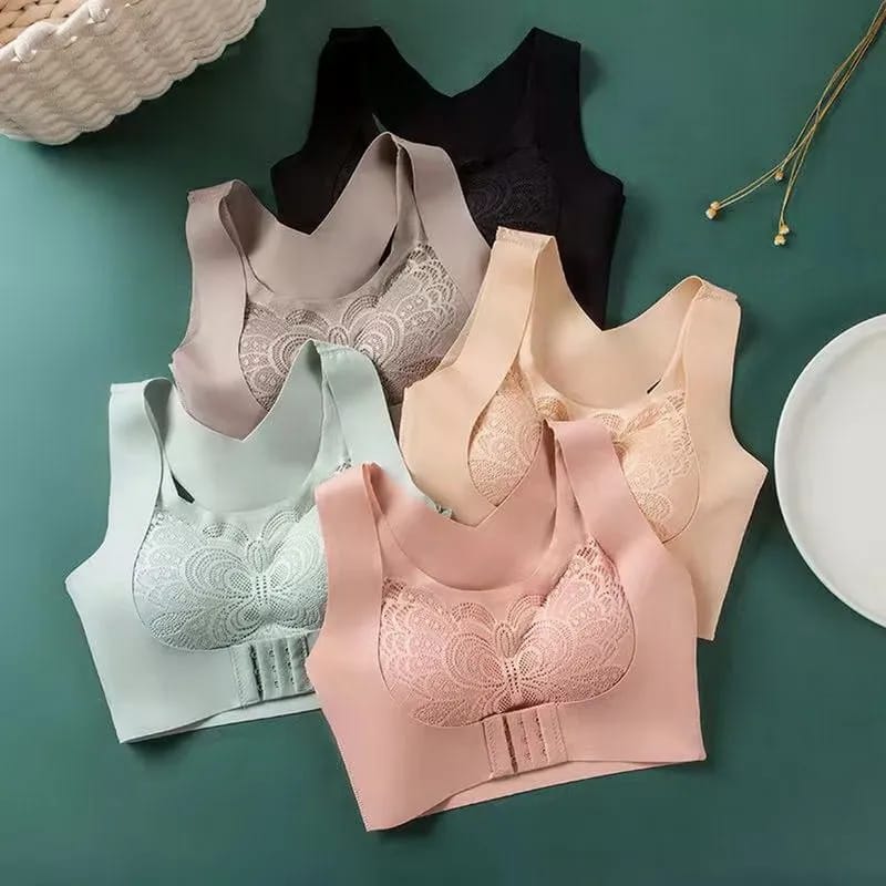 3D High Quality Too Soft & Comfortable Push Up Removable Padded full Back Support Sports Bra butterfly wings