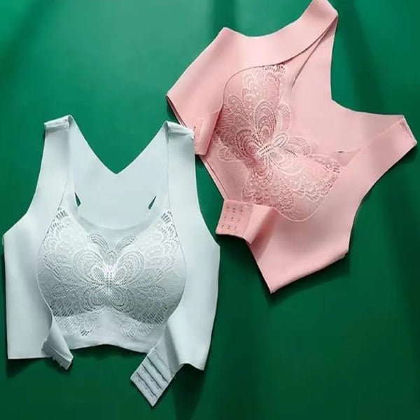 3D High Quality Too Soft & Comfortable Push Up Removable Padded full Back Support Sports Bra butterfly wings