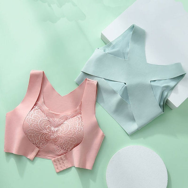 3D High Quality Too Soft & Comfortable Push Up Removable Padded full Back Support Sports Bra butterfly wings