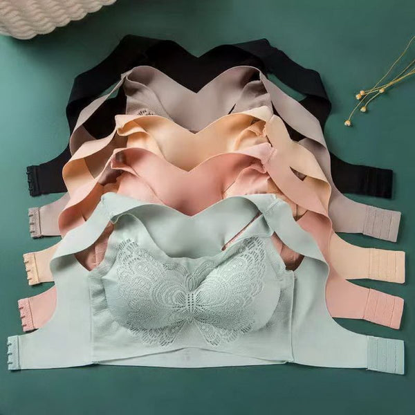 3D High Quality Too Soft & Comfortable Push Up Removable Padded full Back Support Sports Bra butterfly wings