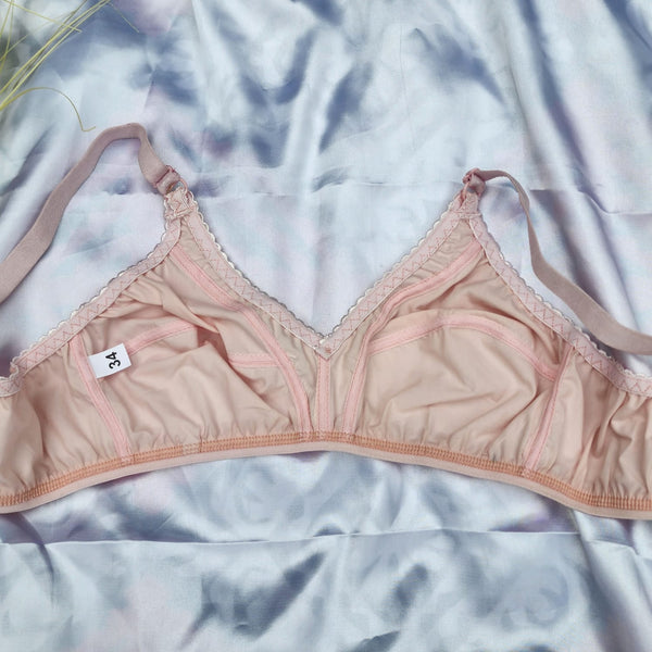 LinMart.pk Pack Of 3 Soft Classic Cotton High Quality Non Padded Bras