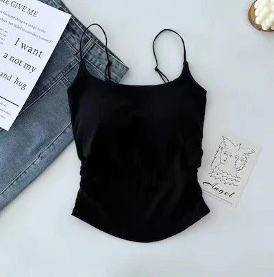 1pcs New Plain Soft Padded imported Spaghetti Top For Girls & women
