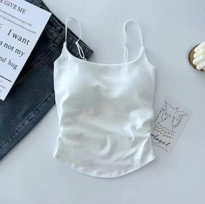 1pcs New Plain Soft Padded imported Spaghetti Top For Girls & women