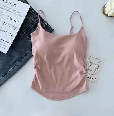 1pcs New Plain Soft Padded imported Spaghetti Top For Girls & women