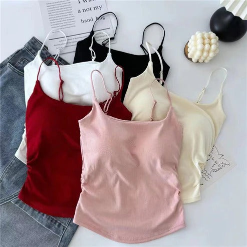 1pcs New Plain Soft Padded imported Spaghetti Top For Girls & women