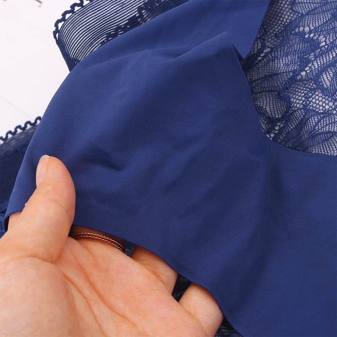 Women See-Through Lace Net Stretchable Silk Panties 777