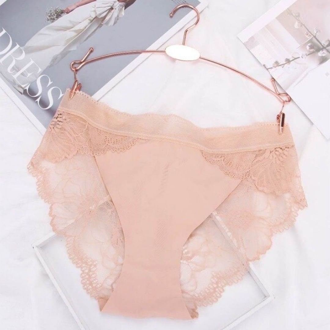 Women See-Through Lace Net Stretchable Silk Panties 777