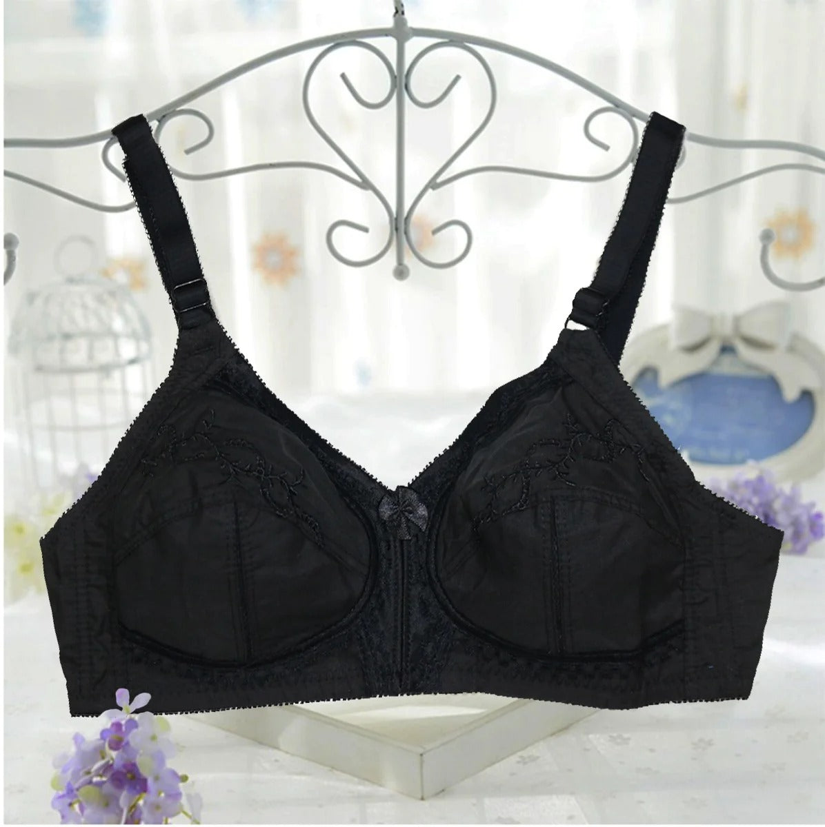 linmart Non-Padded Non-Wired Full Cover Minimizer Bra Plus Size