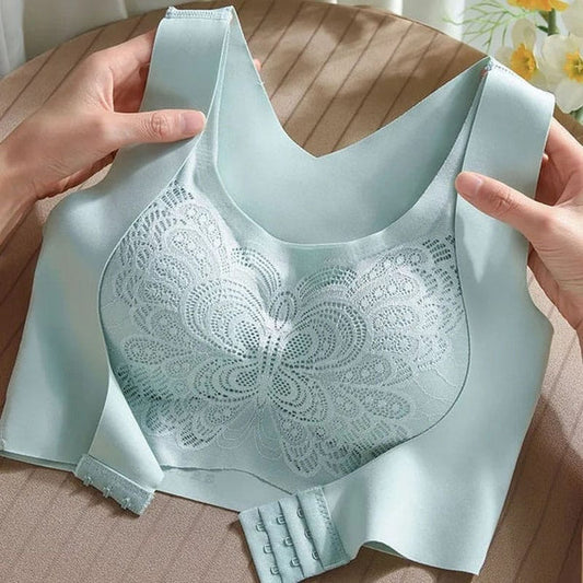 3D High Quality Too Soft & Comfortable Push Up Removable Padded full Back Support Sports Bra butterfly wings