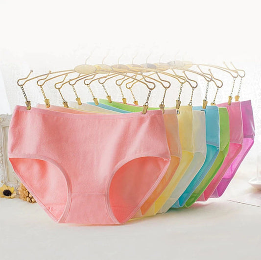 Linmart Budget Pack Of 5 Comfortable Cotton Brief Women Seamless Underwear Panties