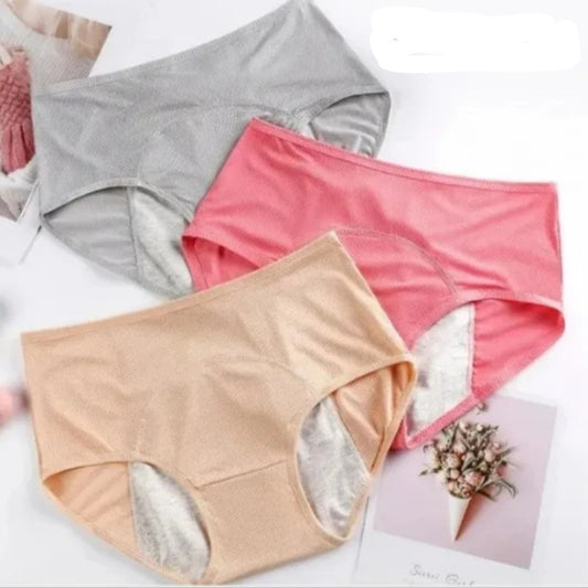 LinMart  PACK OF 2  Leak Proof Panties Period Penties for Women Cotton Panties Women Sexy Physiological Underwear Period Waterproof Briefs