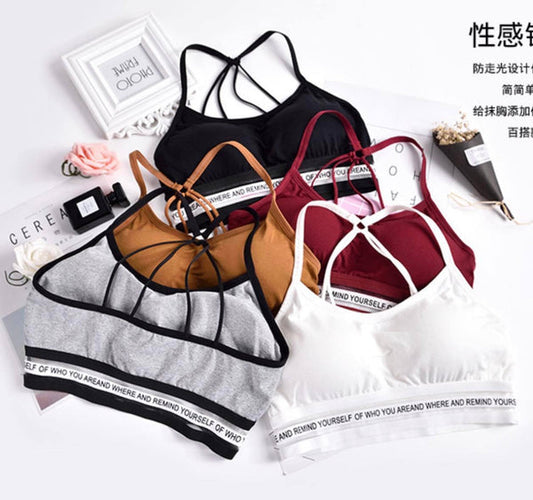 Pack of 2 Stylish Back Full Cup Yoga Gym And Sports Quick Dry Brassiere Seamless Padded Bras 1664 Regular