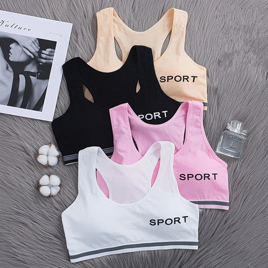 LinMart PACK OF 2 Padded Cotton Sports Bra for Women And Girls-003